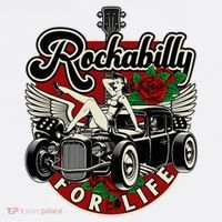 Vintage 50s Rnr Design Rockabilly For Life Tall T-Shirt