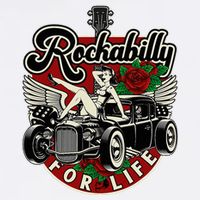 Vintage 50s Rnr Design Rockabilly For Life Button