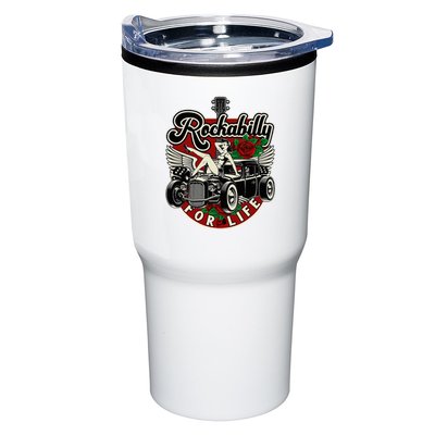 Vintage 50s Rnr Design Rockabilly For Life Tumbler