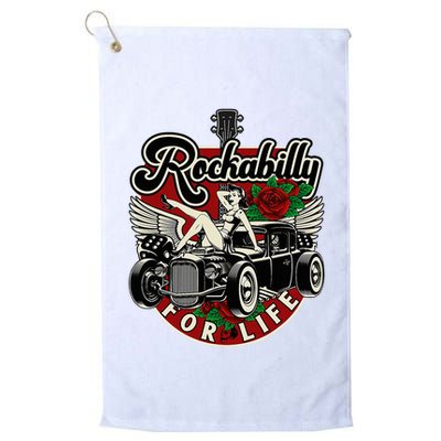 Vintage 50s Rnr Design Rockabilly For Life Golf Towel