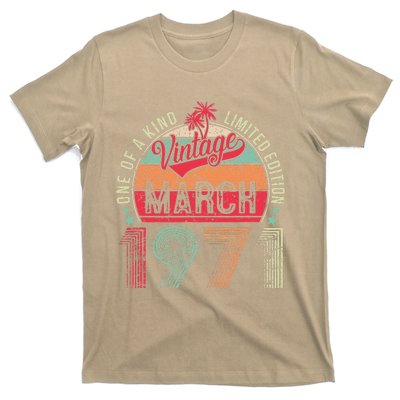 Vintage 52 Year Old March 1971 Limited Edition 52nd Birthday T-Shirt