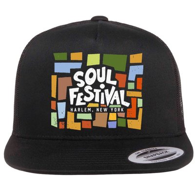 Vintage '60s 70s Summer of Harlem Soul Cultural Festival Flat Bill Trucker Hat
