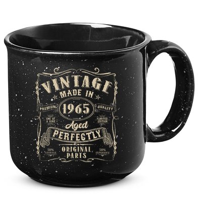 Vintage 60th Birthday Decorations Funny 1965 60 Birthday Gift 15oz Campfire Ceramic Mug