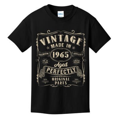 Vintage 60th Birthday Decorations Funny 1965 60 Birthday Gift Kids T-Shirt