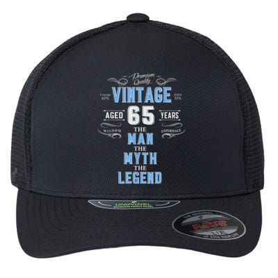  Vintage 65th birthday tshirt for him aged 65 years old tee Flexfit Unipanel Trucker Cap