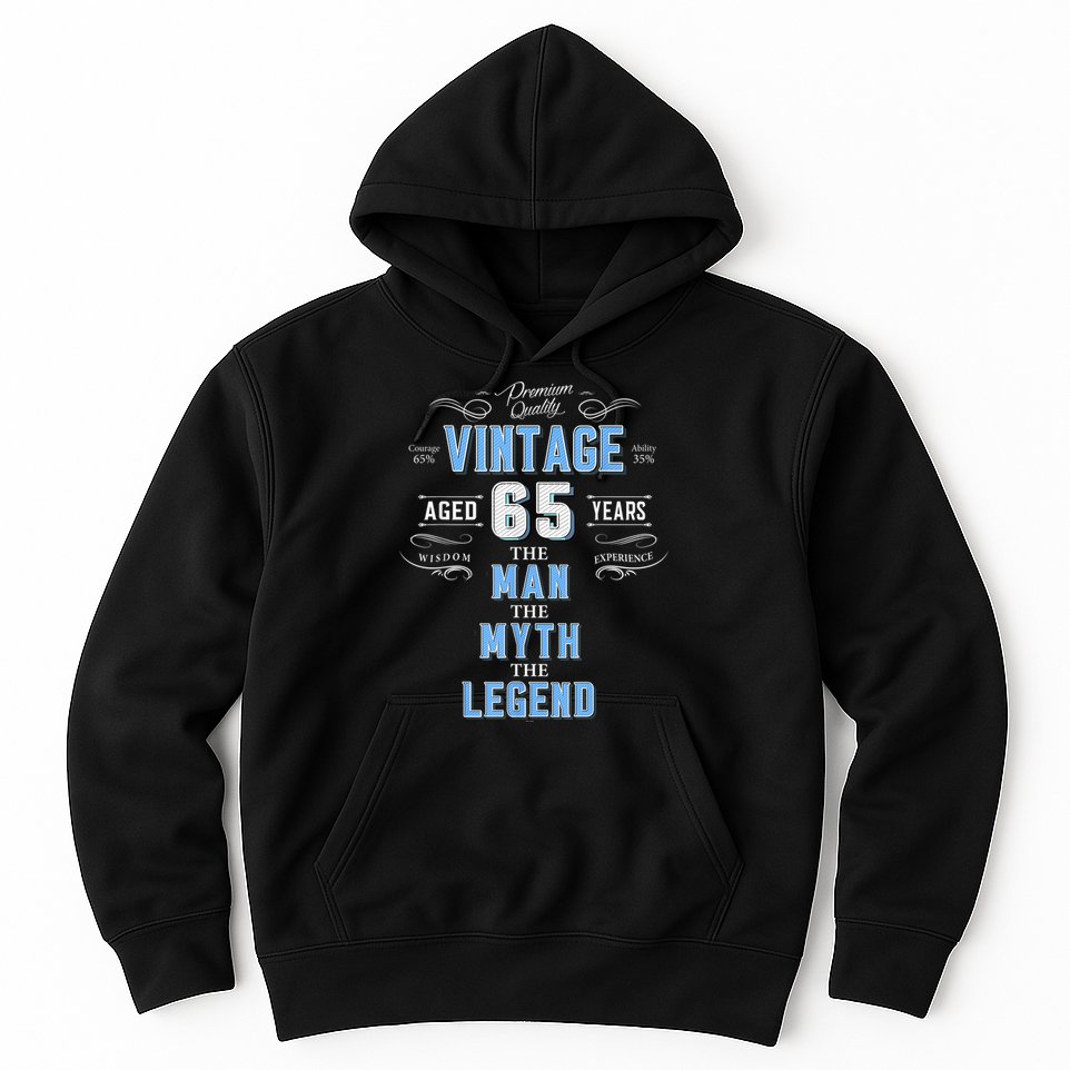  Vintage 65th birthday tshirt for him aged 65 years old tee Hoodie
