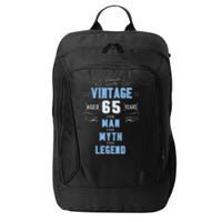  Vintage 65th birthday tshirt for him aged 65 years old tee City Backpack