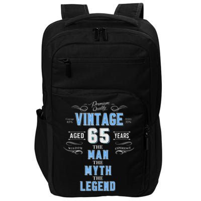  Vintage 65th birthday tshirt for him aged 65 years old tee Impact Tech Backpack