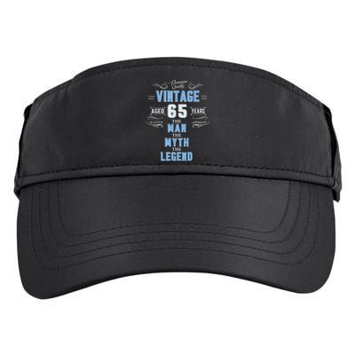  Vintage 65th birthday tshirt for him aged 65 years old tee Adult Drive Performance Visor