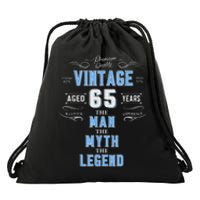  Vintage 65th birthday tshirt for him aged 65 years old tee Drawstring Bag