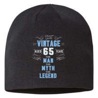  Vintage 65th birthday tshirt for him aged 65 years old tee Sustainable Beanie