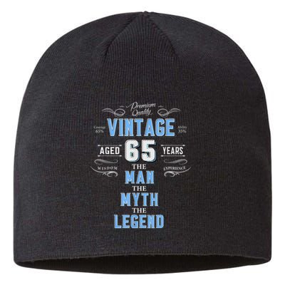  Vintage 65th birthday tshirt for him aged 65 years old tee Sustainable Beanie