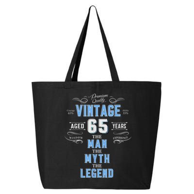  Vintage 65th birthday tshirt for him aged 65 years old tee 25L Jumbo Tote