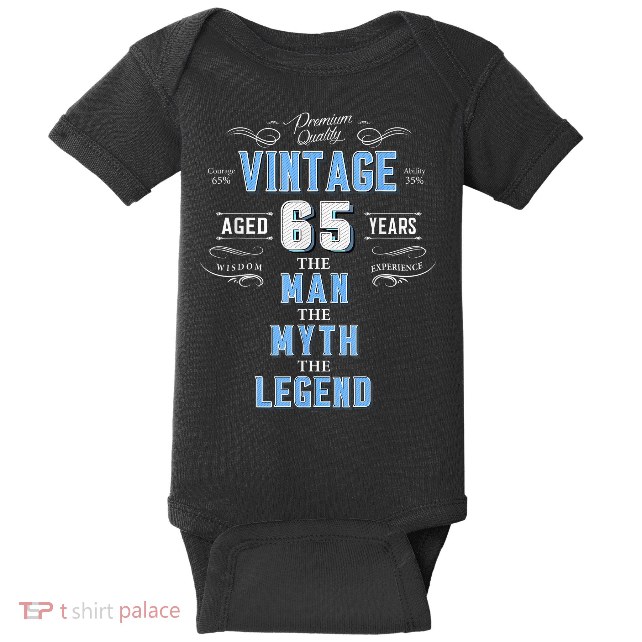  Vintage 65th birthday tshirt for him aged 65 years old tee Baby Bodysuit