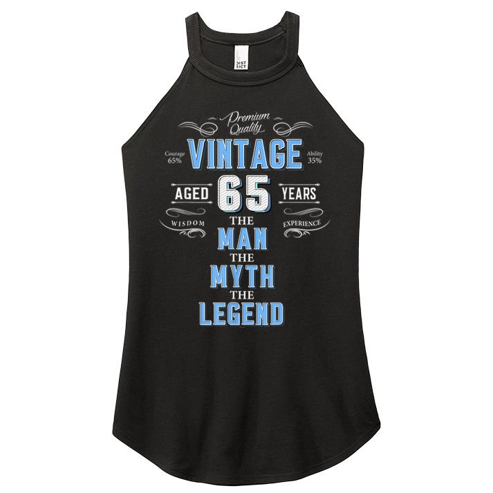  Vintage 65th birthday tshirt for him aged 65 years old tee Women's Perfect Tri Rocker Tank