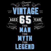  Vintage 65th birthday tshirt for him aged 65 years old tee Kids Hoodie