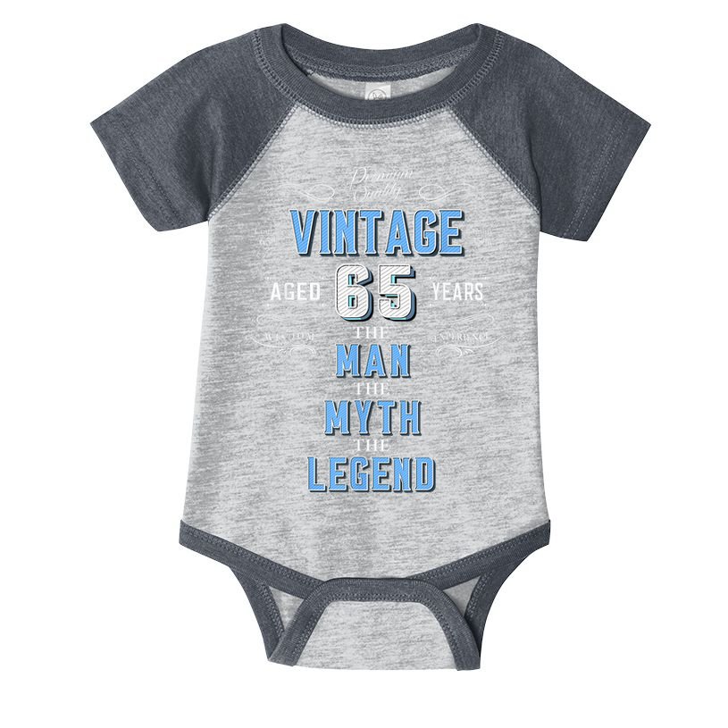  Vintage 65th birthday tshirt for him aged 65 years old tee Infant Baby Jersey Bodysuit