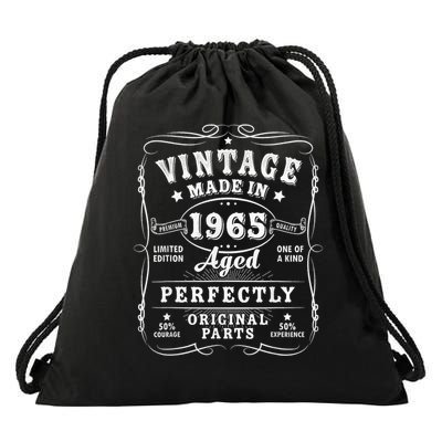 Vintage 60 Birthday Decorations 60yr 1965 60th Birthday Drawstring Bag