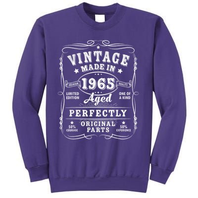 Vintage 60 Birthday Decorations 60yr 1965 60th Birthday Sweatshirt