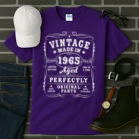 Vintage 60 Birthday Decorations 60yr 1965 60th Birthday Tall T-Shirt