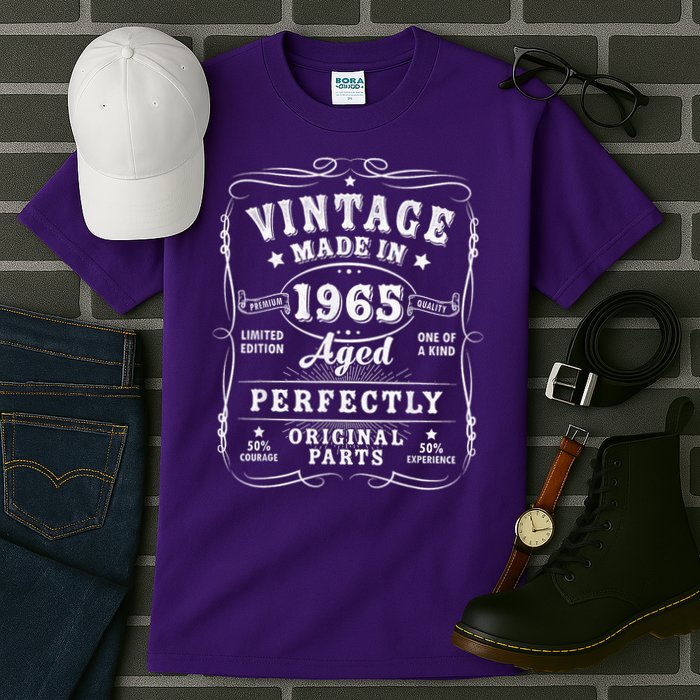 Vintage 60 Birthday Decorations 60yr 1965 60th Birthday Tall T-Shirt