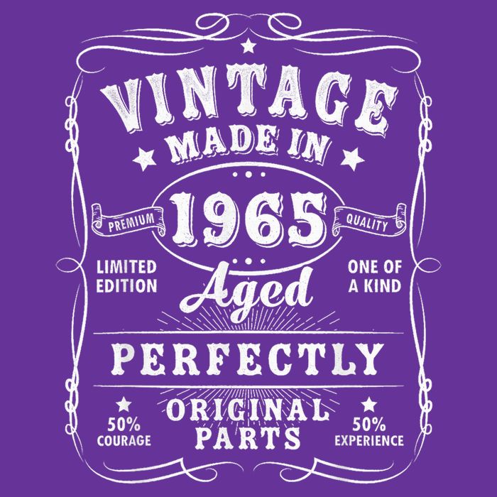 Vintage 60 Birthday Decorations 60yr 1965 60th Birthday Tall T-Shirt