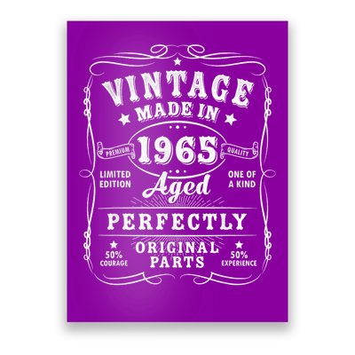 Vintage 60 Birthday Decorations 60yr 1965 60th Birthday Poster