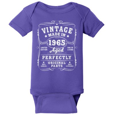 Vintage 60 Birthday Decorations 60yr 1965 60th Birthday Baby Bodysuit
