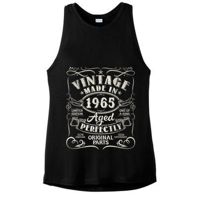 Vintage 60th Birthday Decorations 1965 60 Birthday Ladies PosiCharge Tri-Blend Wicking Tank