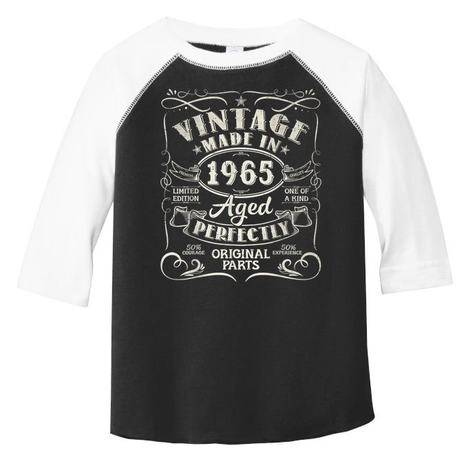 Vintage 60th Birthday Decorations 1965 60 Birthday Toddler Fine Jersey T-Shirt