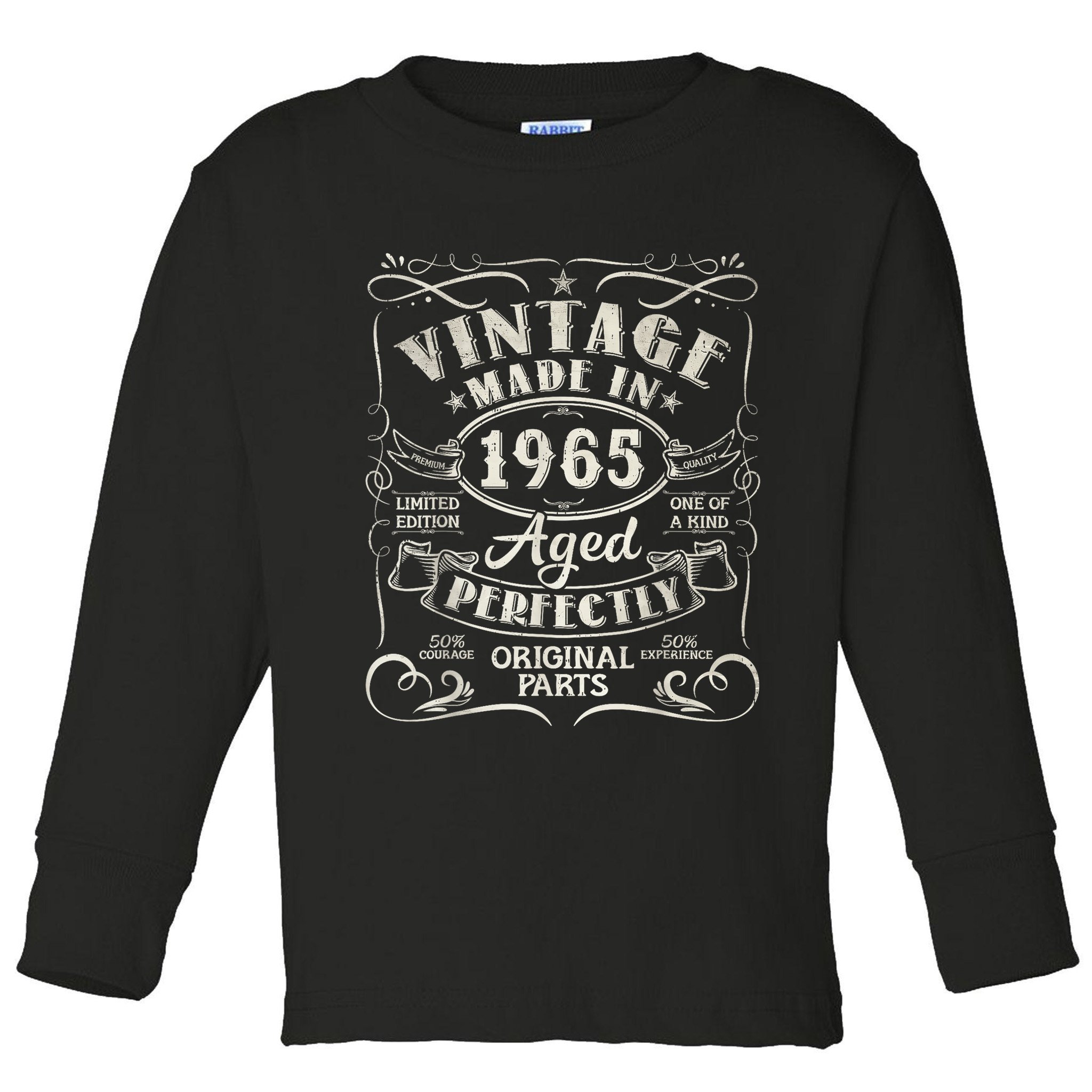 Vintage 60th Birthday Decorations 1965 60 Birthday Toddler Long Sleeve Shirt