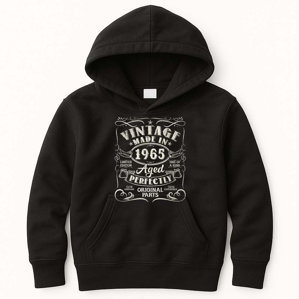 Vintage 60th Birthday Decorations 1965 60 Birthday Kids Hoodie