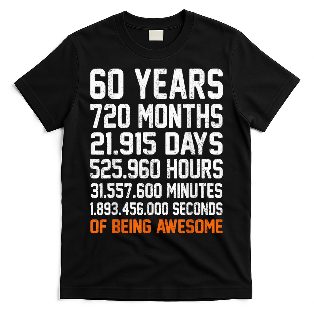 Vintage 60th Birthday Gifts 60 Years Old Anniversary Awesome T-Shirt