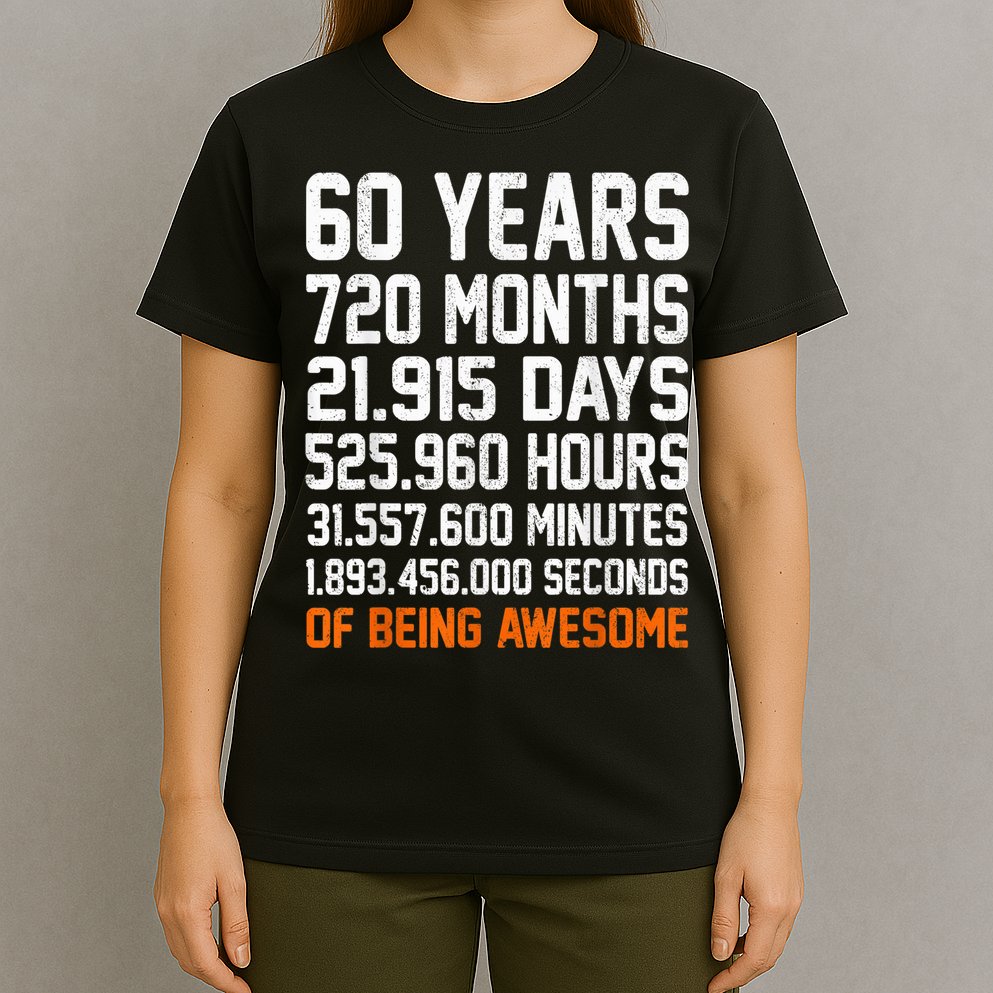 Vintage 60th Birthday Gifts 60 Years Old Anniversary Awesome T-Shirt