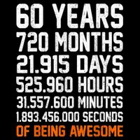 Vintage 60th Birthday Gifts 60 Years Old Anniversary Awesome T-Shirt