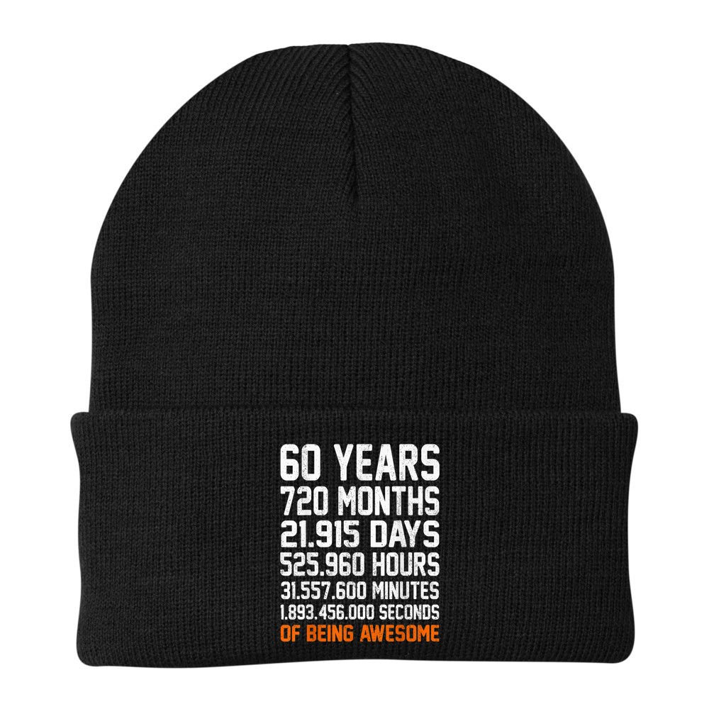 Vintage 60th Birthday Gifts 60 Years Old Anniversary Awesome Beanie