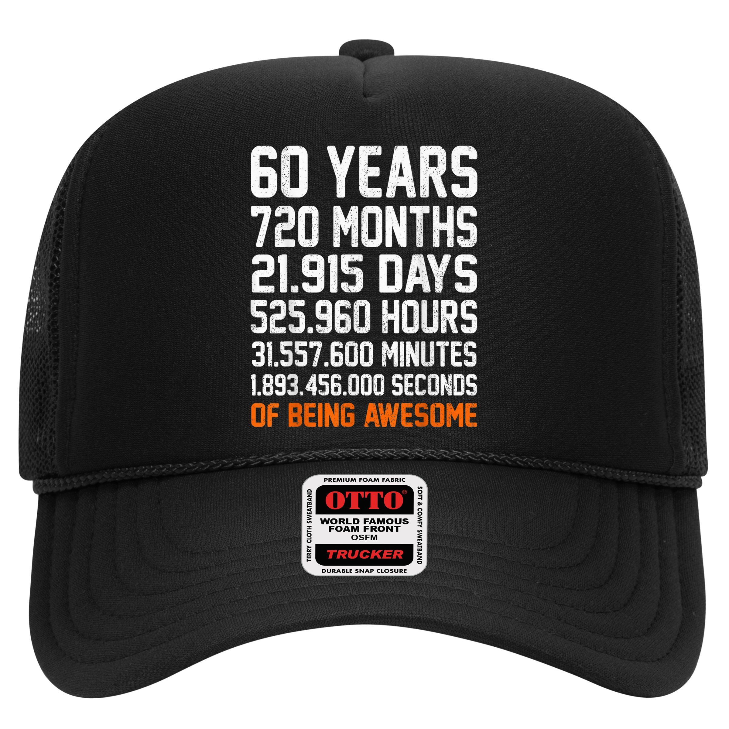Vintage 60th Birthday Gifts 60 Years Old Anniversary Awesome Hat