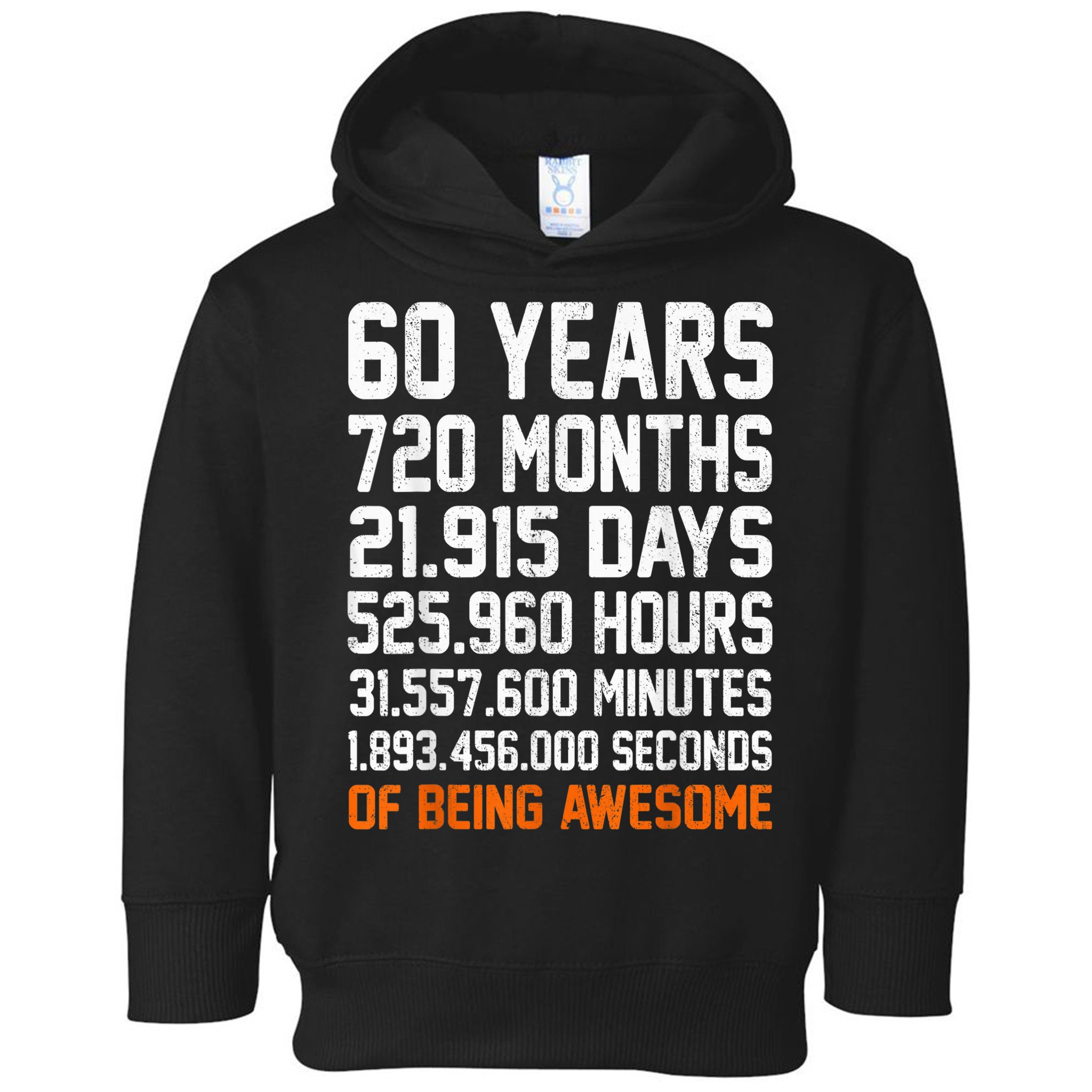 Vintage 60th Birthday Gifts 60 Years Old Anniversary Awesome Toddler Hoodie