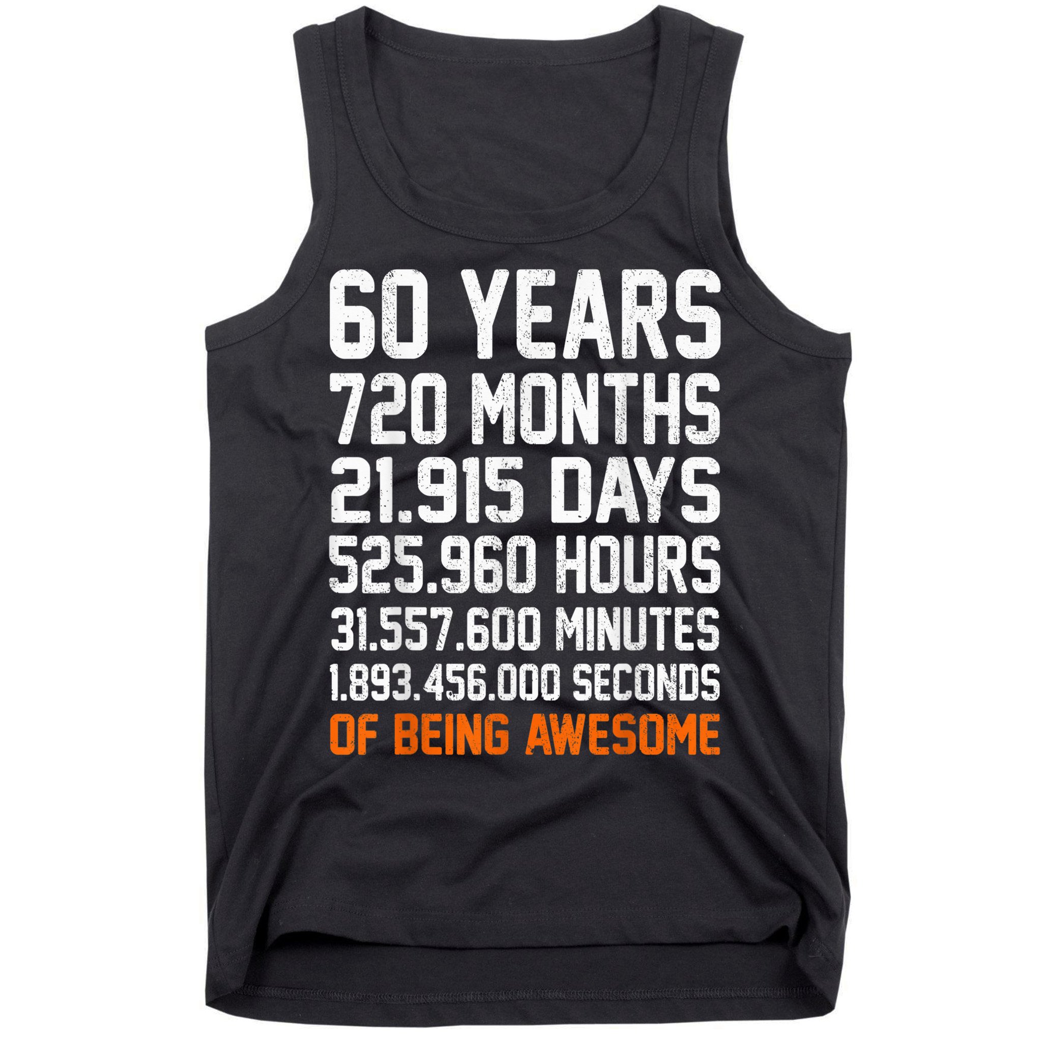 Vintage 60th Birthday Gifts 60 Years Old Anniversary Awesome Tank Top