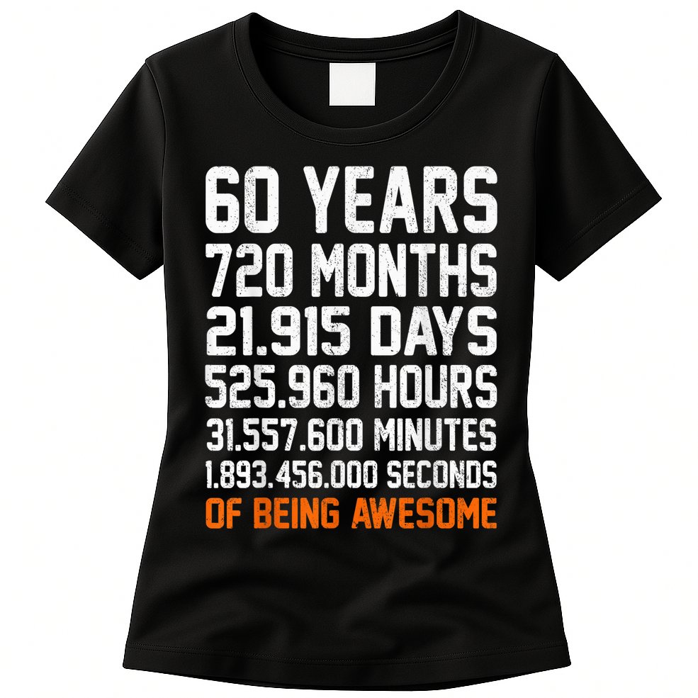 Vintage 60th Birthday Gifts 60 Years Old Anniversary Awesome Womens T-Shirt