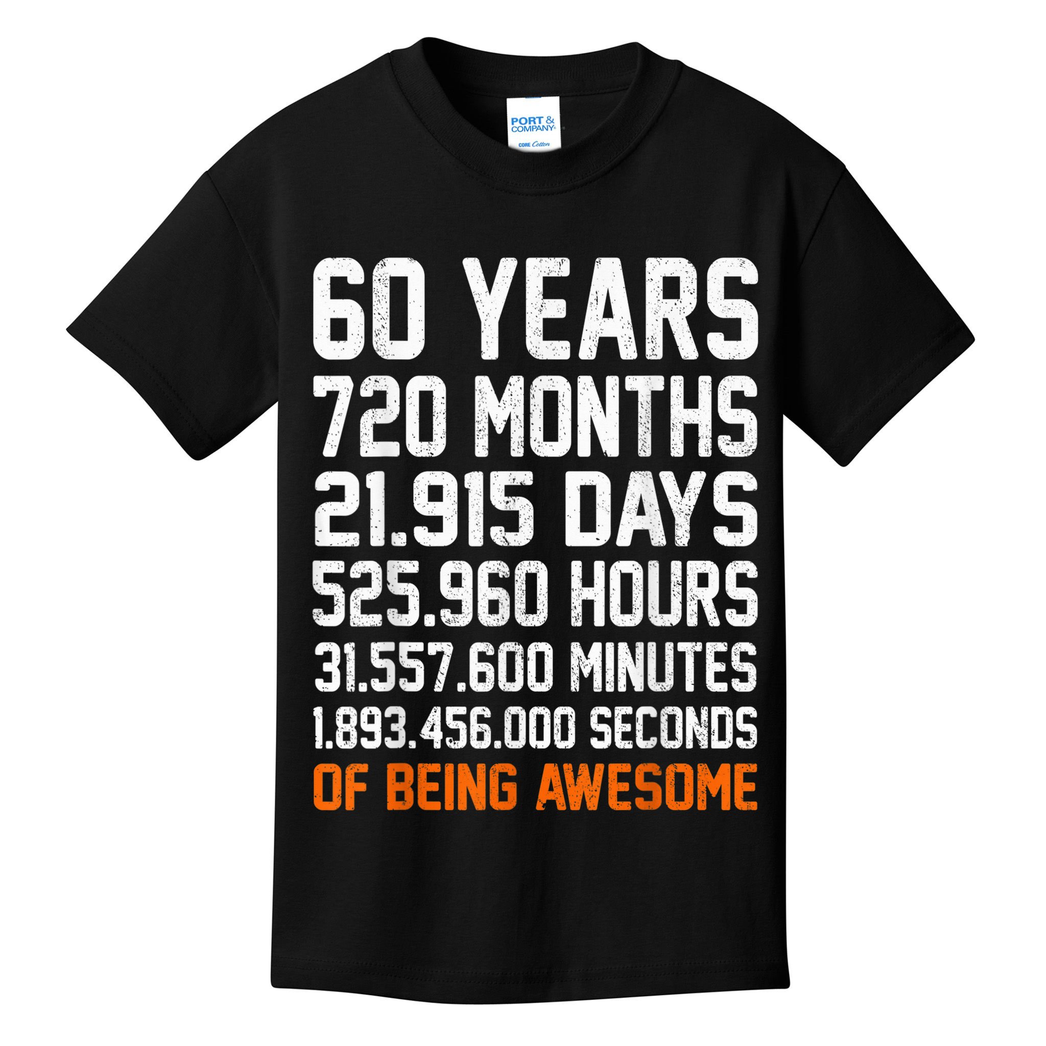 Vintage 60th Birthday Gifts 60 Years Old Anniversary Awesome Kids T-Shirt