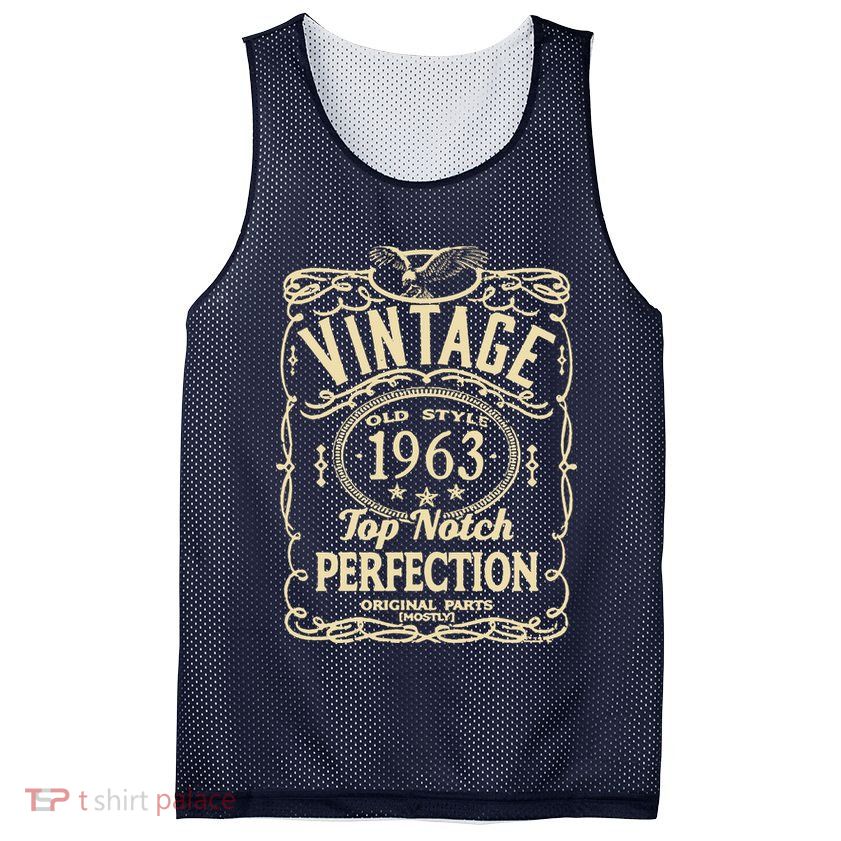 Vintage 60th Birthday top notch 1963 Mesh Reversible Basketball Jersey Tank