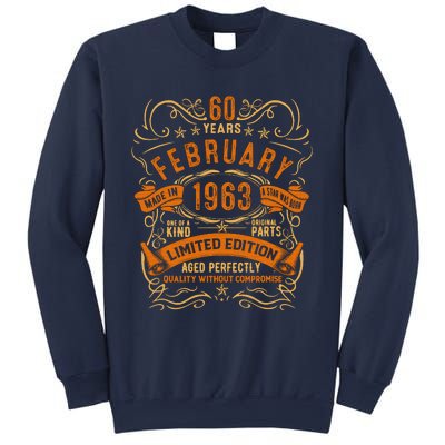 Vintage 60th Birthday February 1963 Birthday Sweatshirt