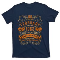 Vintage 60th Birthday February 1963 Birthday T-Shirt