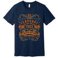 Vintage 60th Birthday February 1963 Birthday Premium T-Shirt