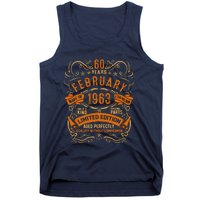 Vintage 60th Birthday February 1963 Birthday Tank Top