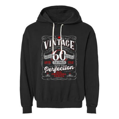 Vintage 60th Birthday 1963 Aged to Perfection Born in 60s Garment-Dyed Fleece Hoodie