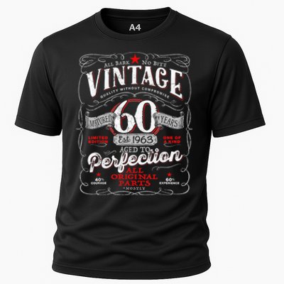 Vintage 60th Birthday 1963 Aged to Perfection Born in 60s Cooling Performance Crew T-Shirt