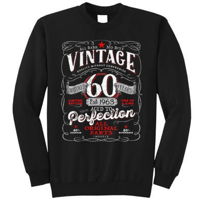 Vintage 60th Birthday 1963 Aged to Perfection Born in 60s Sweatshirt