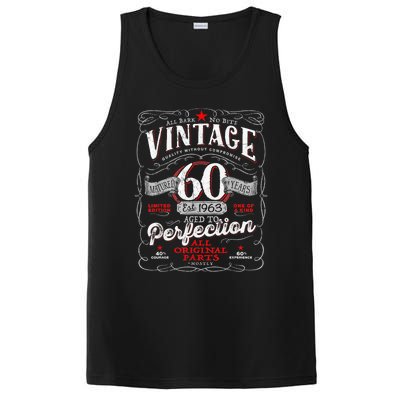 Vintage 60th Birthday 1963 Aged to Perfection Born in 60s PosiCharge Competitor Tank